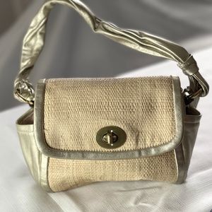 Golden Straw Shoulder Bag (small)